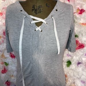 grey over sized casual shirt